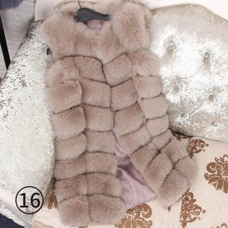 🔥Black Friday Sale🔥 100% Fox Fur Vest Women Real Natural Whole Fox Fur Coat 90CM Long Winter Fur Waistcoat Plus