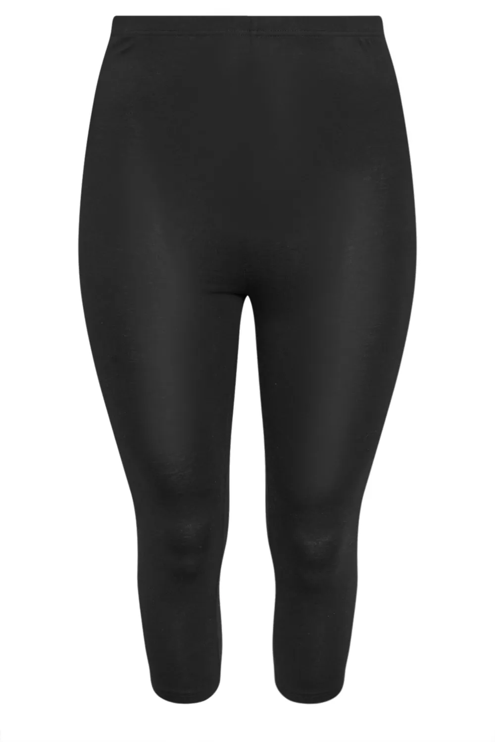 YOURS Curve 2 PACK Black & Blue Floral Print Cropped Leggings