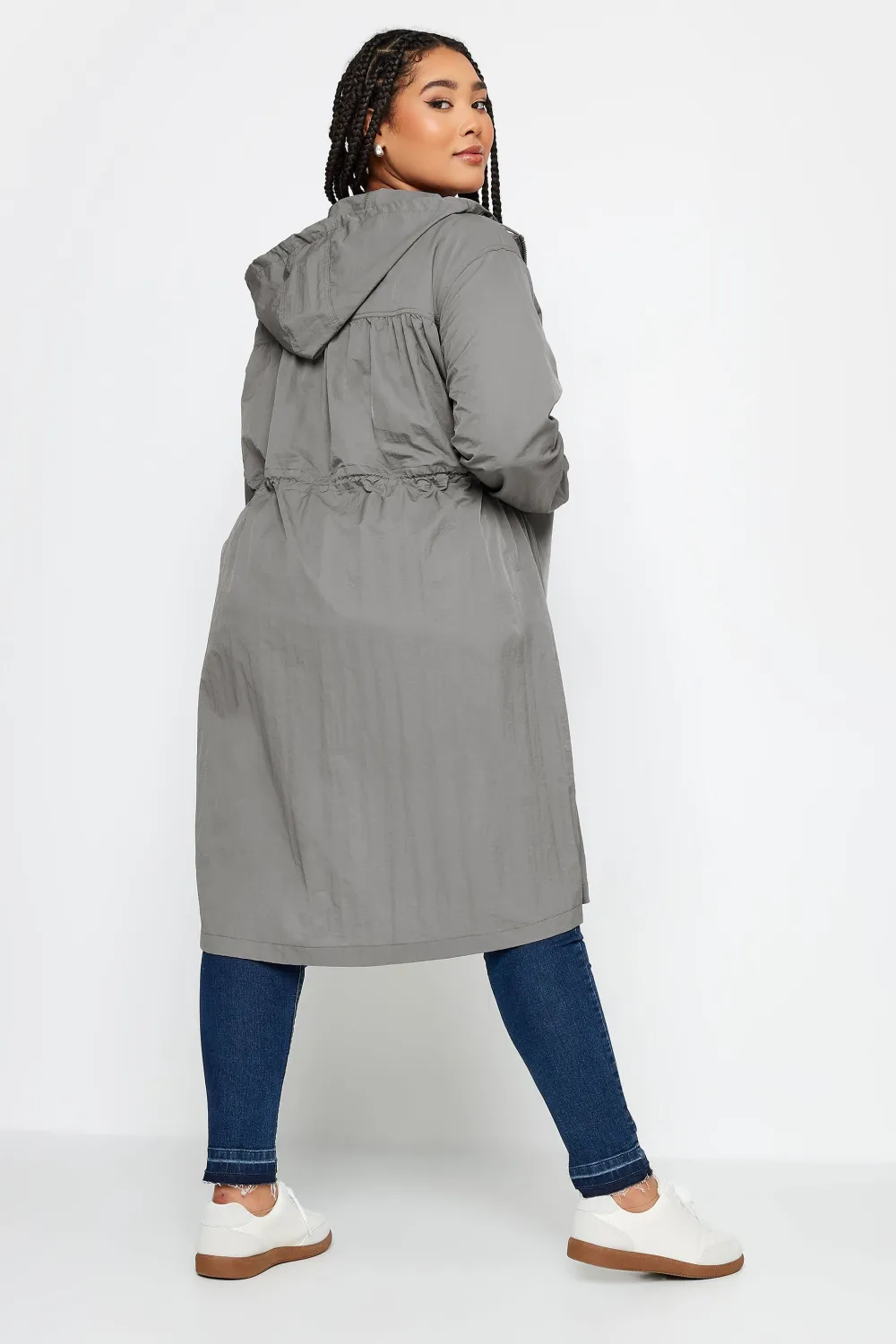 YOURS Curve Black Lightweight Longline Parka Jacket