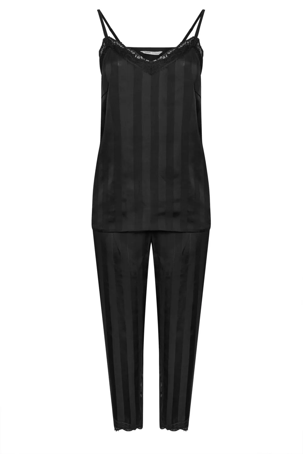 YOURS Curve Red Stripe Satin Pyjama Set