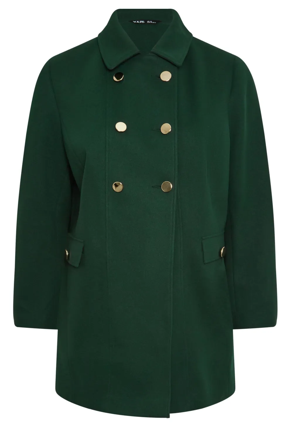 YOURS Curve Camel Brown Collared Formal Coat