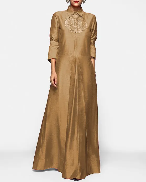 Red satin dress with big swing