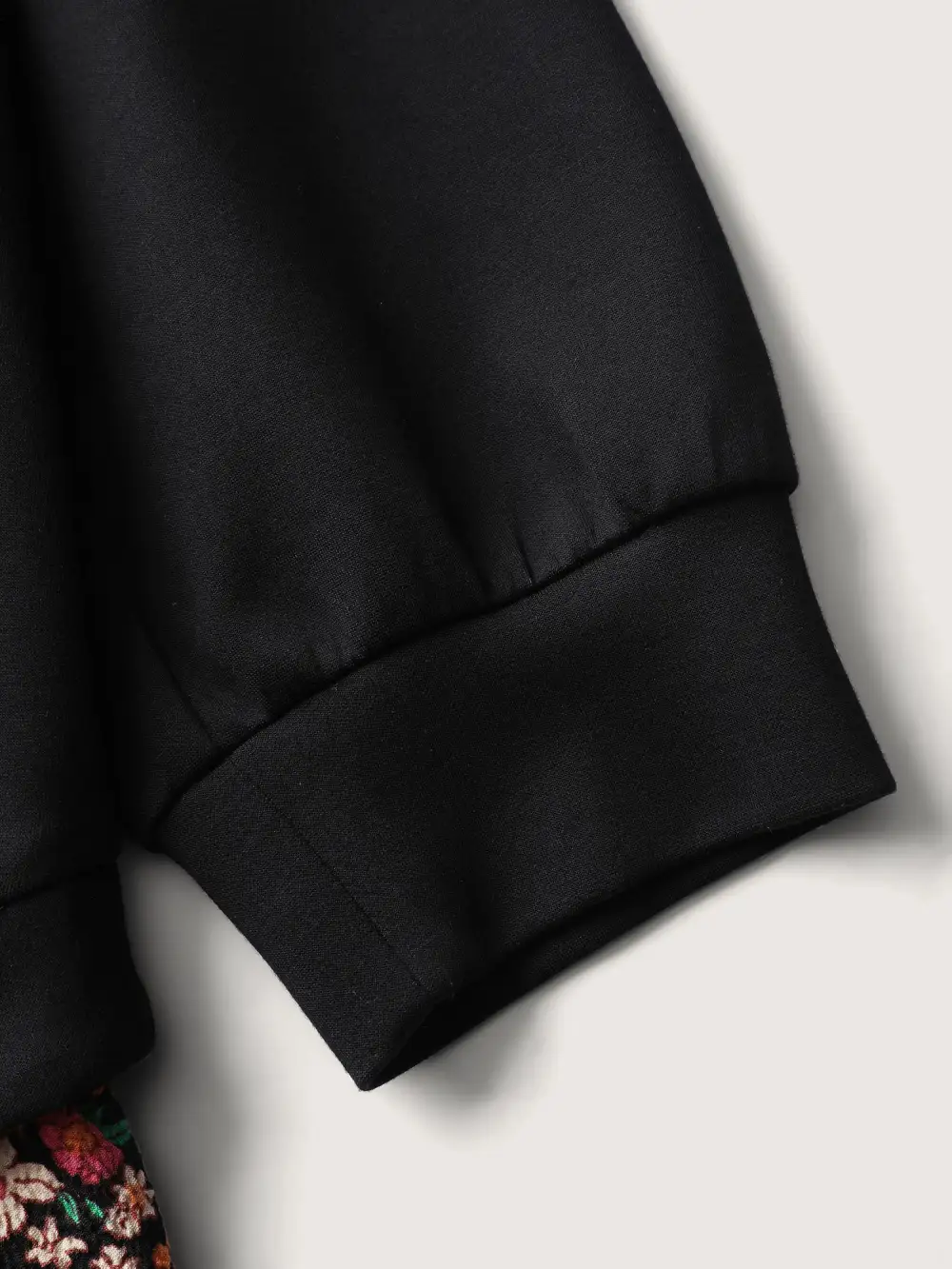 Supersoft Floral Spliced Layered Sweatshirt