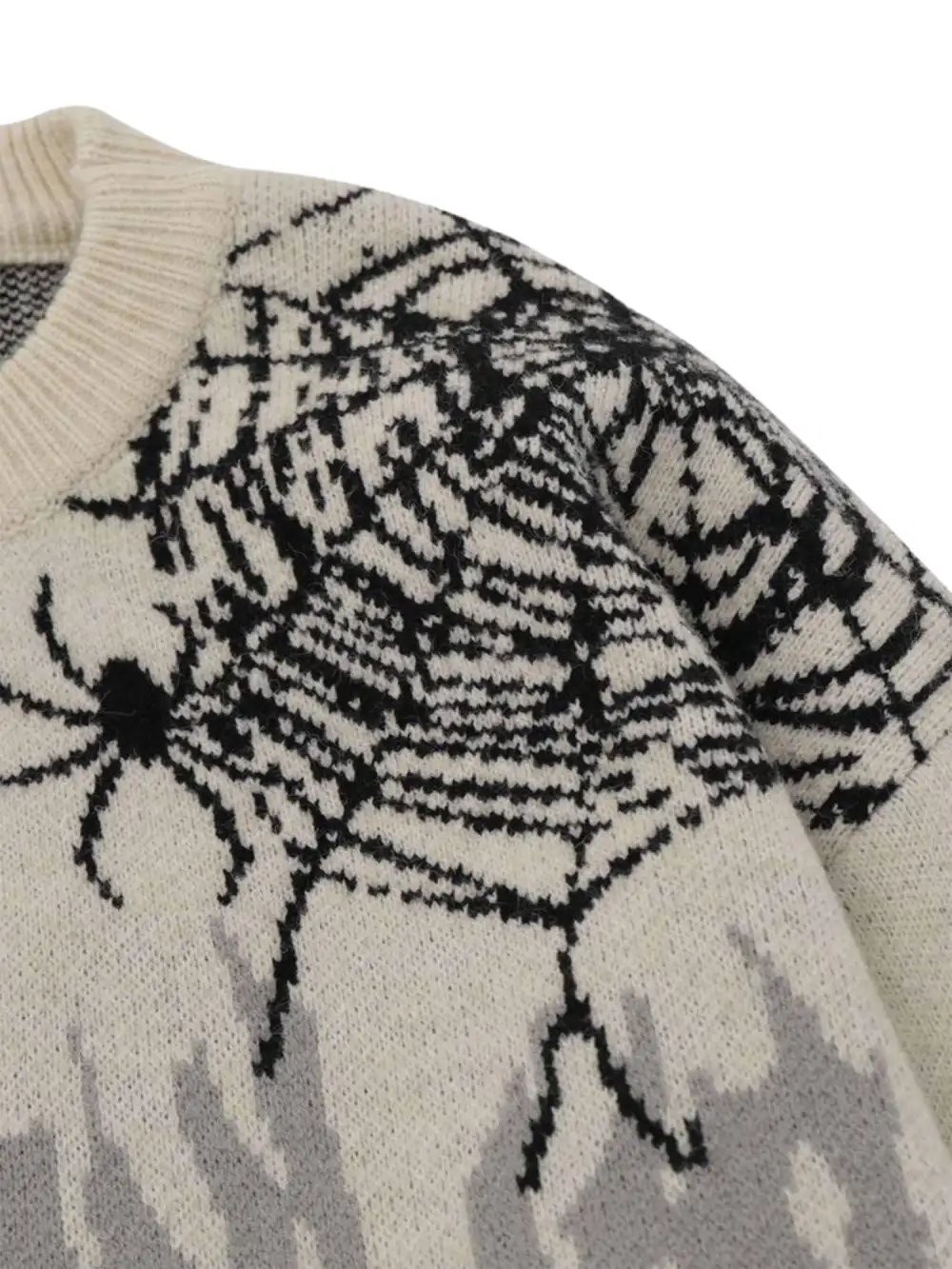 High Street Spider Web Jacquard Sweater - 1976
