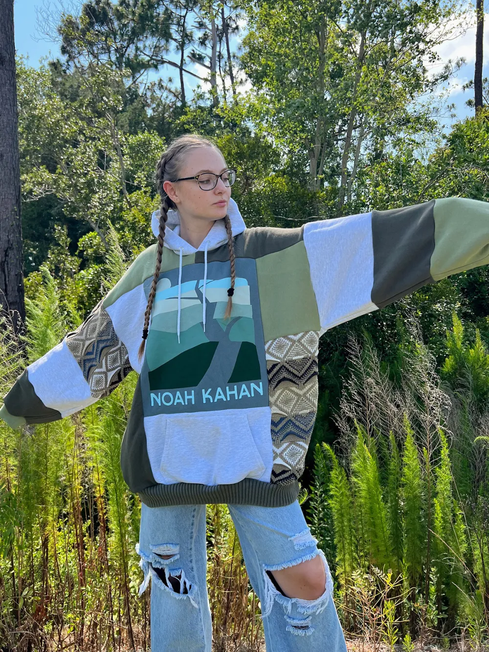 Green Streetwear Leisure Hoodie Sweatshirts