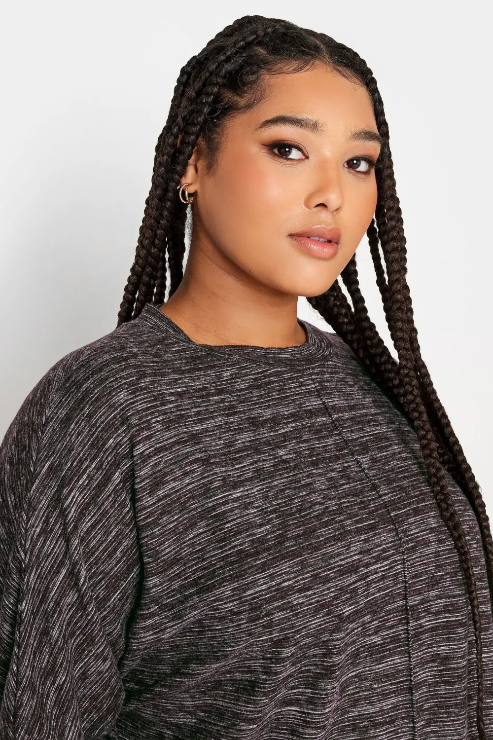 YOURS LUXURY Curve Grey Soft Touch Jumper