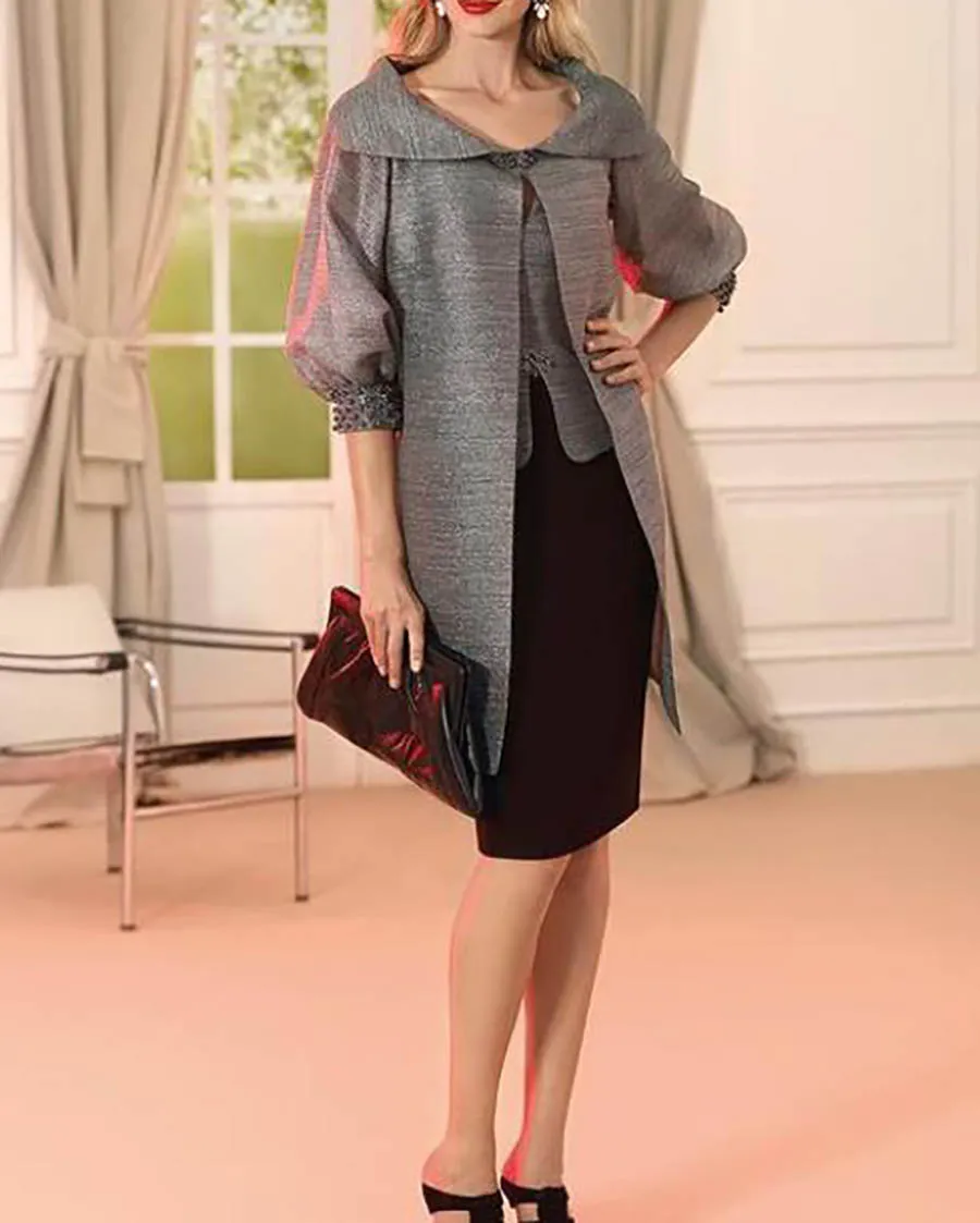 Ladies Casual Elegant Contrast Print Versatile Dress