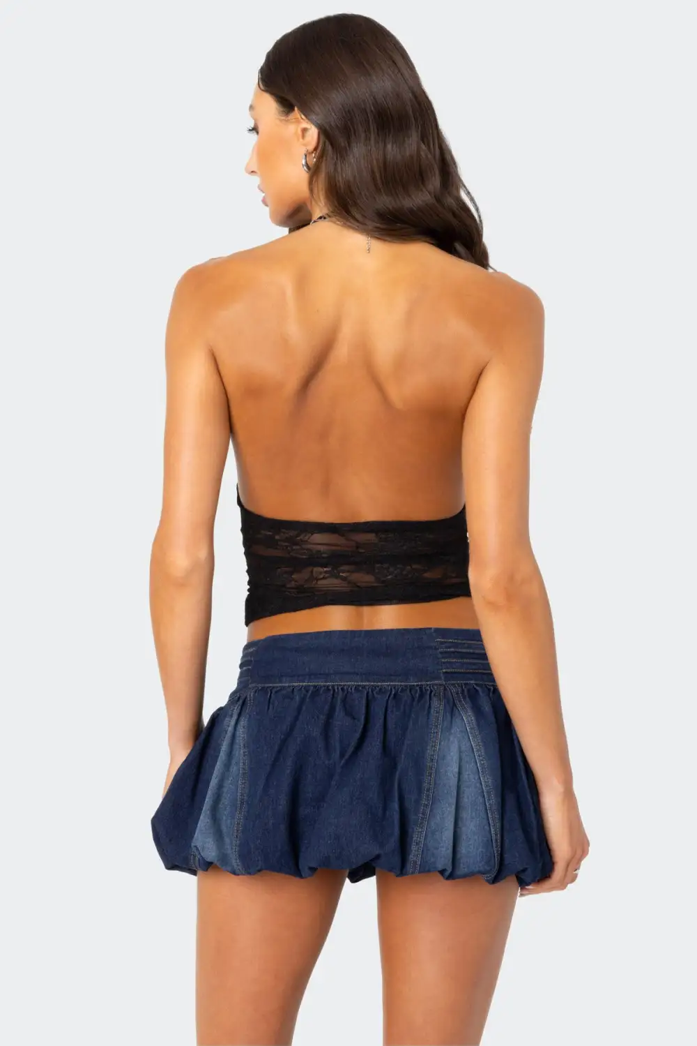 Simona Sheer Lace Halter Top