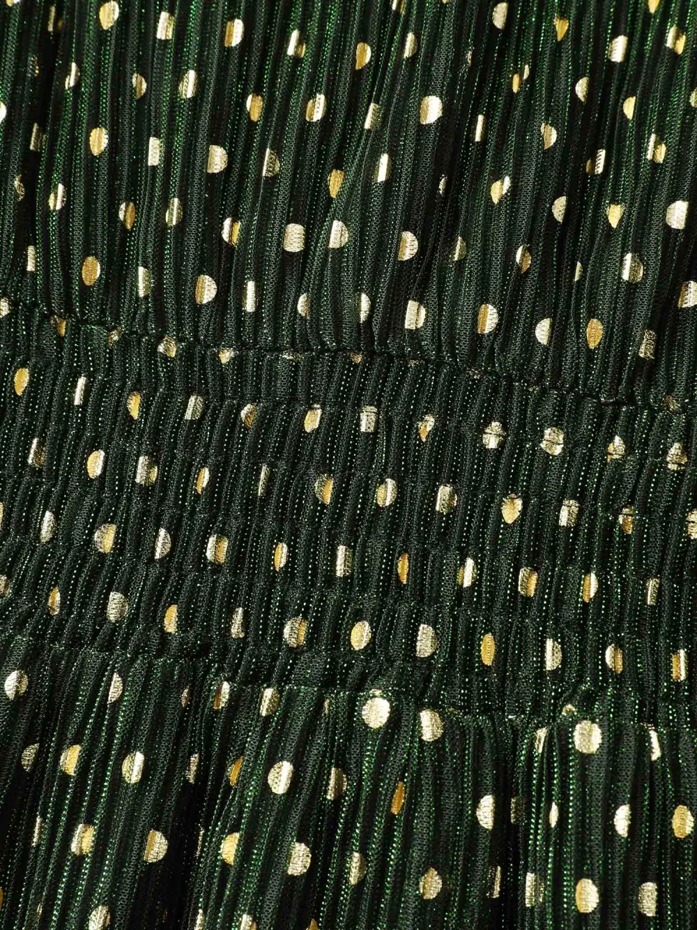 Lurex Textured Flared V-Neck Blouse