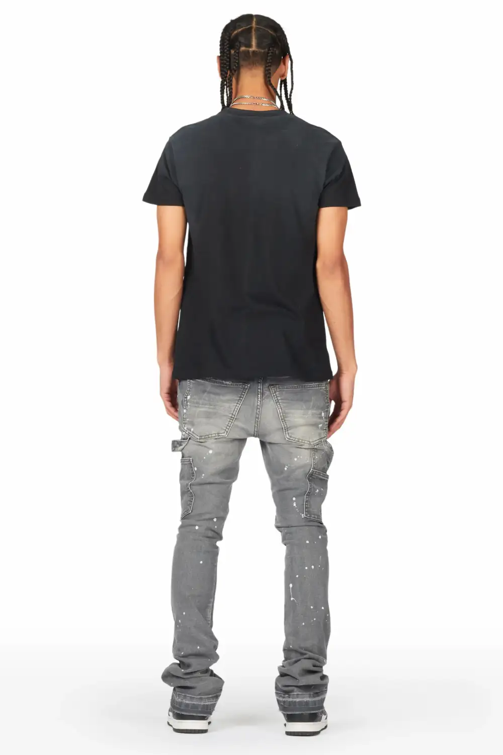 Thorton Grey Stacked Flare Jean
