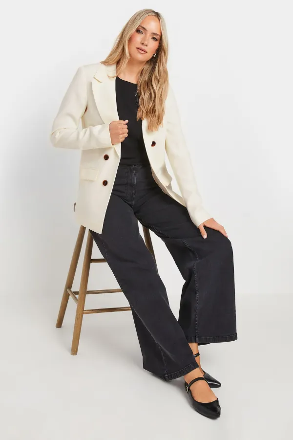 LTS Tall Black Double Breasted Blazer