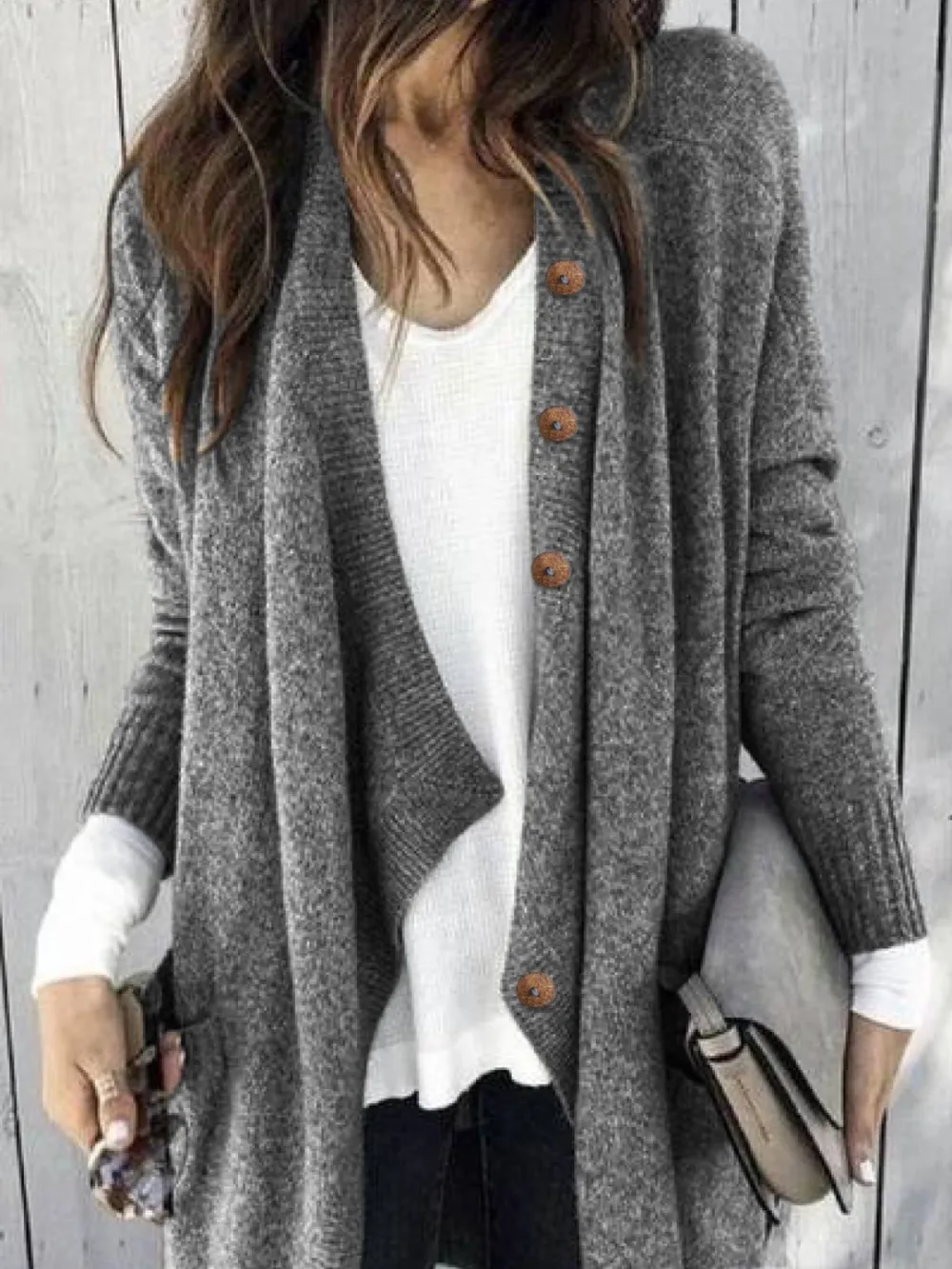Elegant  Long Sleeve  Cardigan