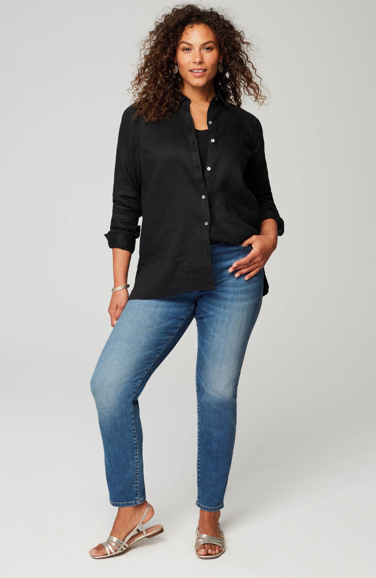 Everyday Linen Button-Front Shirt