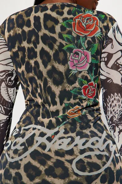 Ed Hardy Leopard Mini Dress - Leopard