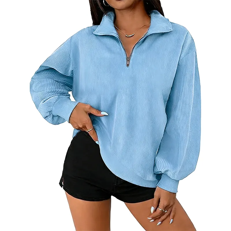 Women Casual Zip Up Sweatshirt