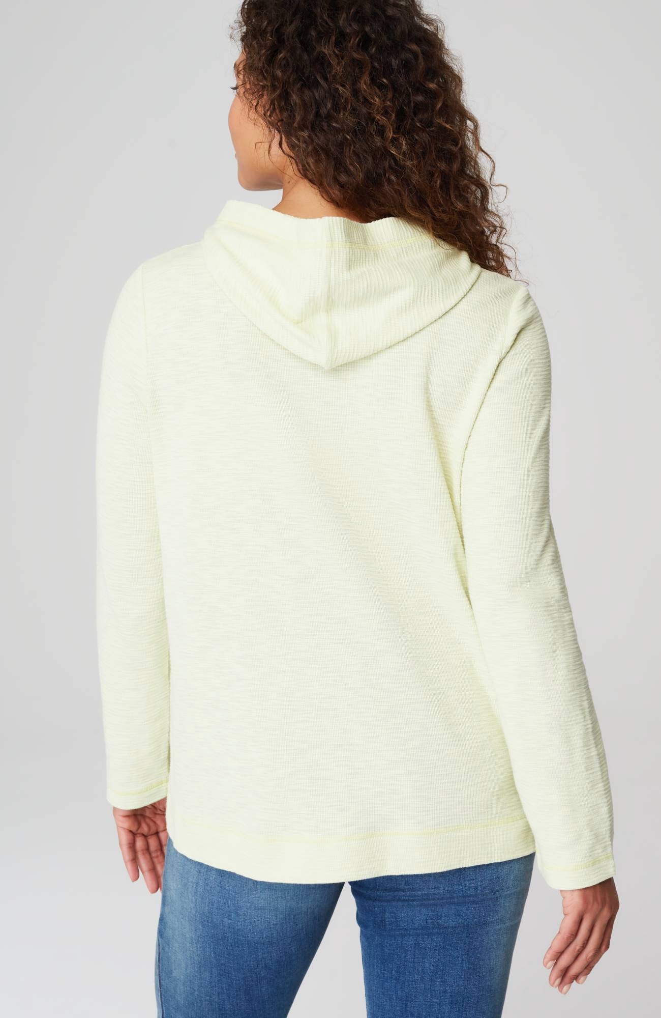 Textured-Cotton Hoodie