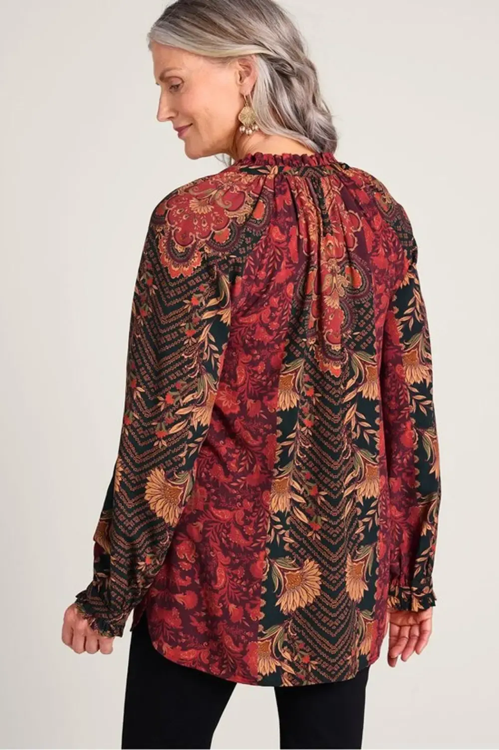 Fleur Dynasty Long Sleeve Poet Top