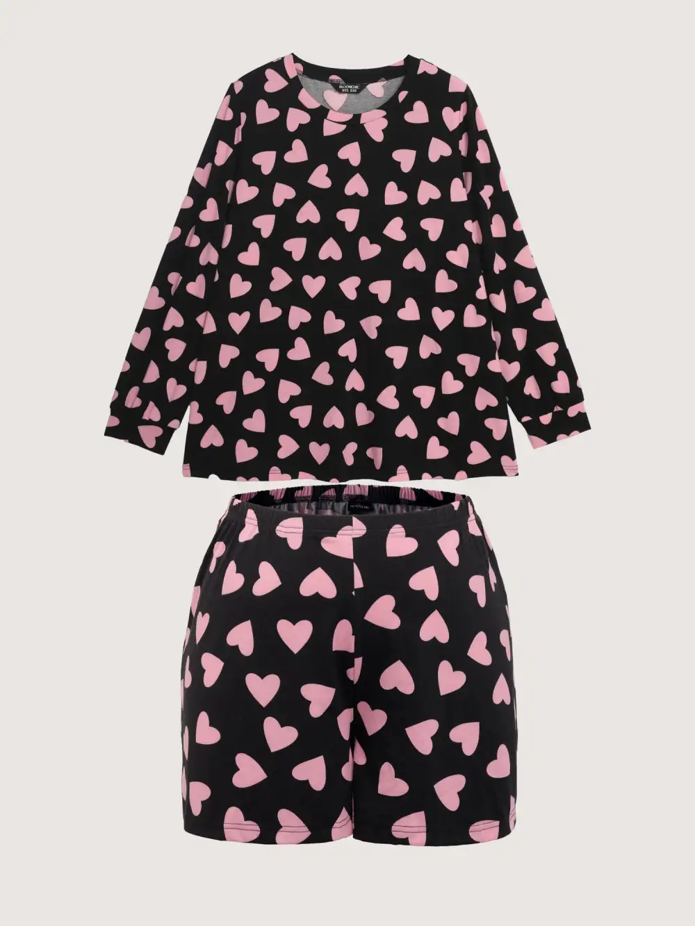 Sweet Hearts Stretchy Waist Knit Loungewear Set