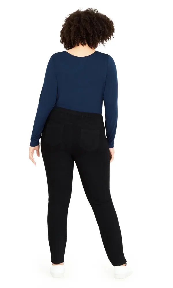 Evans Black Denim Jegging Black
