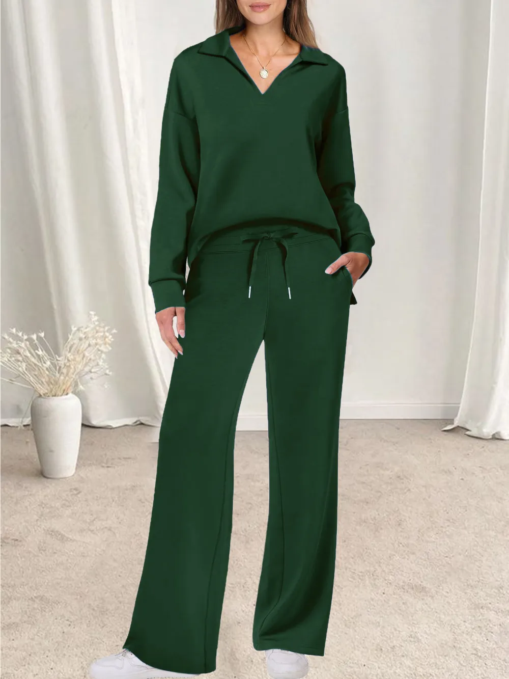 Women 2 Piece Fall Outfits Cozy Lounge Sets for Women Tracksuit Sweatsuit Set 2024 Comfortable Tracksuit