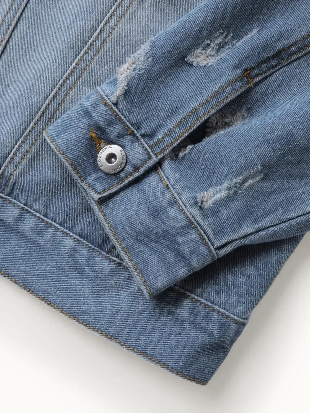 Denim Chest Flaps Cropped Jacket