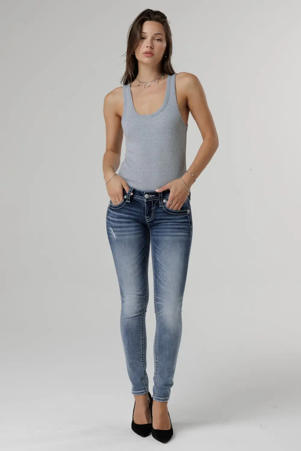 Fleur de Paisley Skinny Jeans