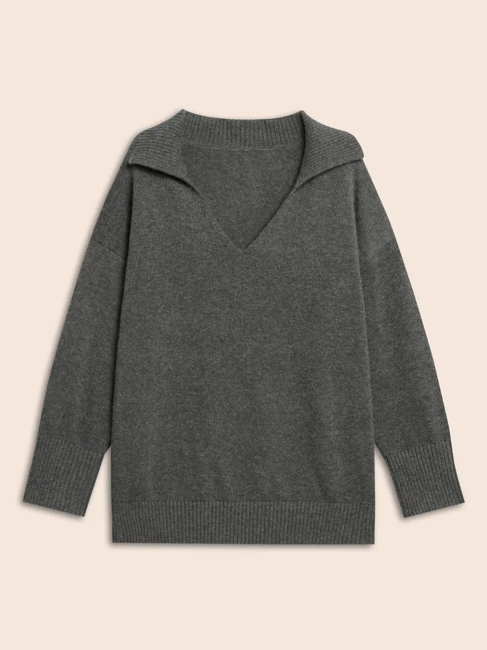 Supersoft Essentials Lapel Collar Wool Pullover