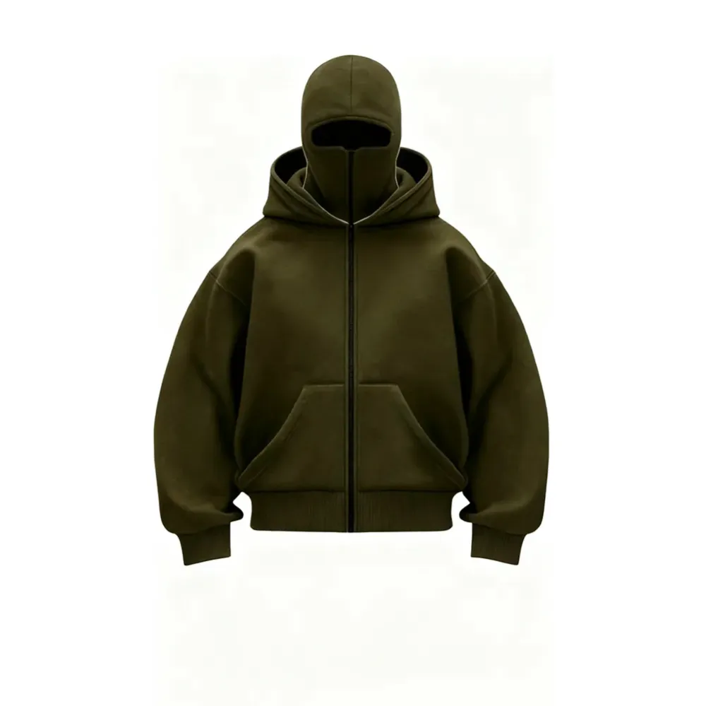 Balaclava Hoodie With Built-In Zip