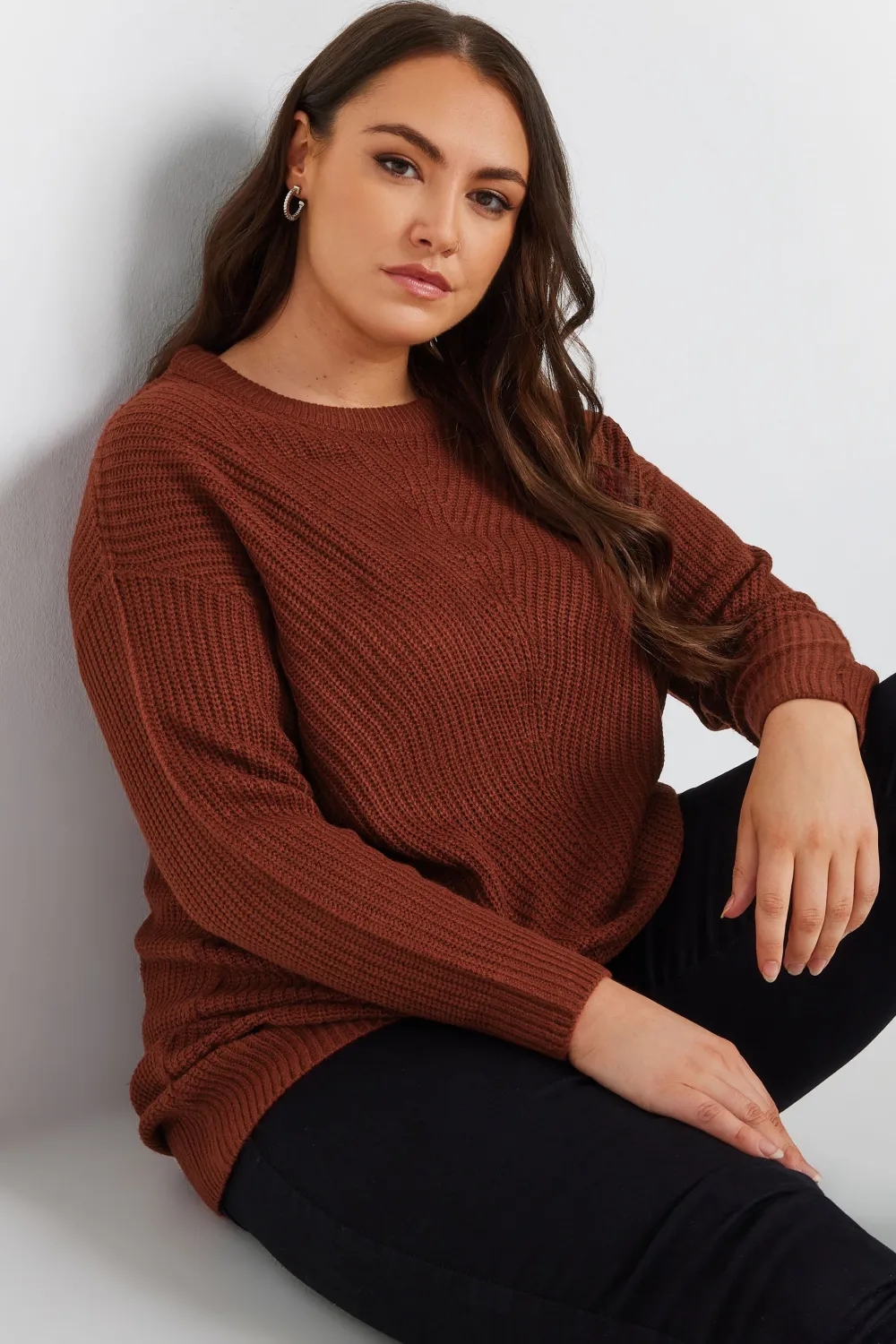YOURS Curve Pink Essential Knitted Jumper