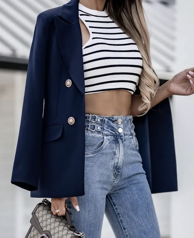 Casual Plain Blazer