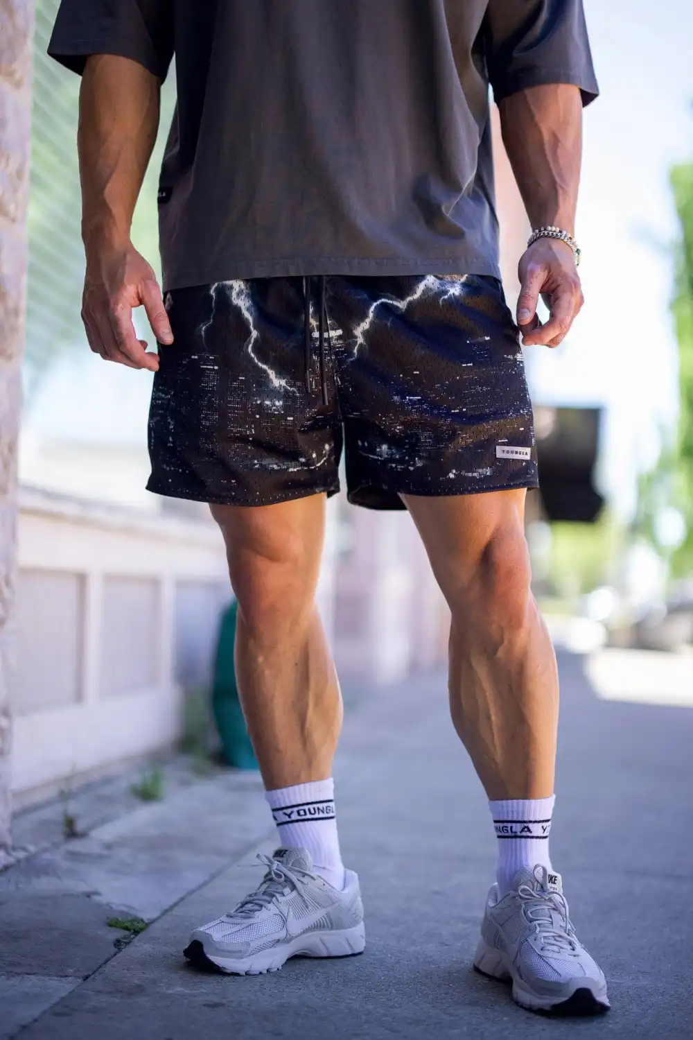 1111 -  Skulls & Roses Reversible Shorts