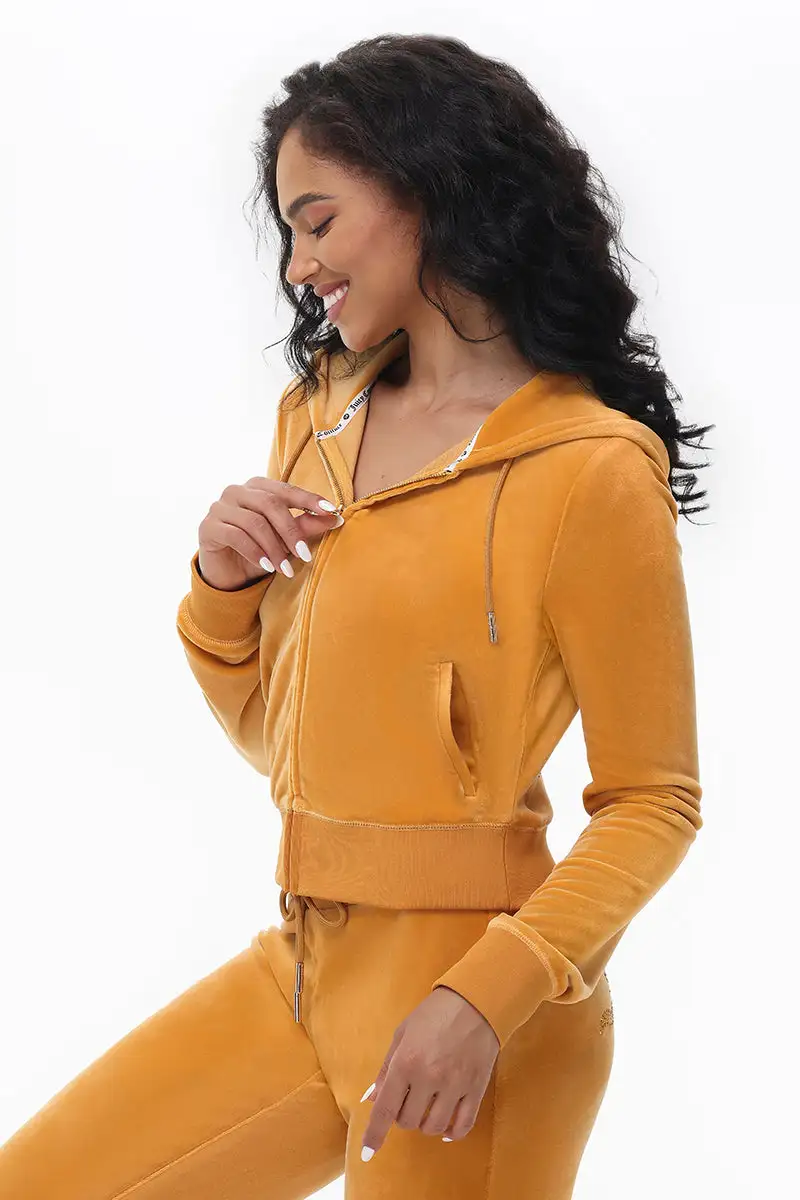 Ombre Big Bling Velour Hoodie