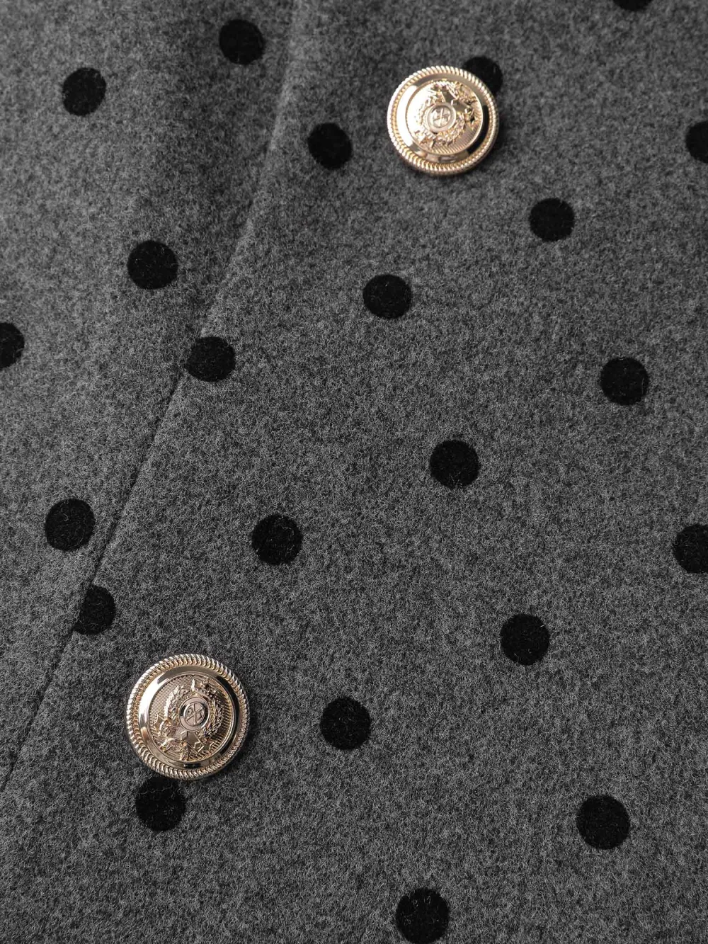 Polka-Dot Pockets Button Mini Dress