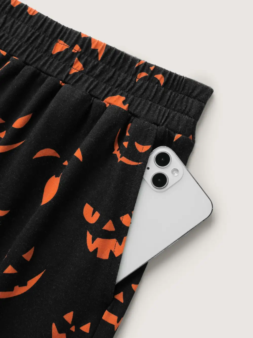 Carved Pumpkin Halloween Wide-Leg Pants