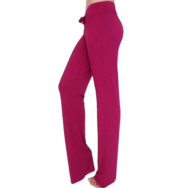 Women's Bootcut Sweatpants Wide Leg Chinos Black Blue Purple Mid Waist Streetwear Casual Lounge Casual Weekend Micro-elastic Full Length Comfort Plain S M L XL XXL Pants