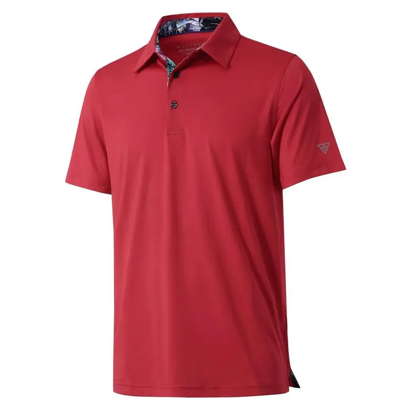 Mens Polo Shirts Short Casual Dry Fit Performance Designed Collared Golf Polo Shirts for Men Plus Size Men's Tops
