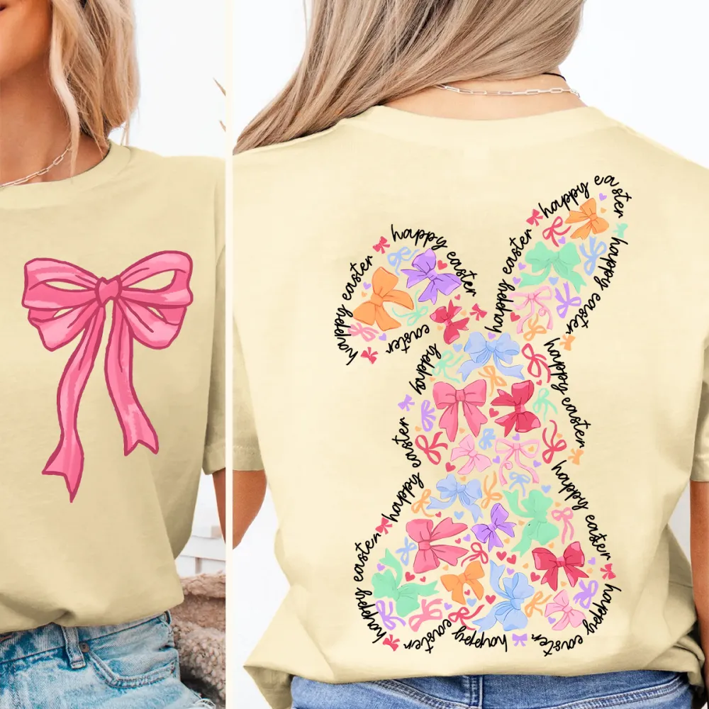 T-shirt Happy Easter Women Printed Round Neck Short Sleeve