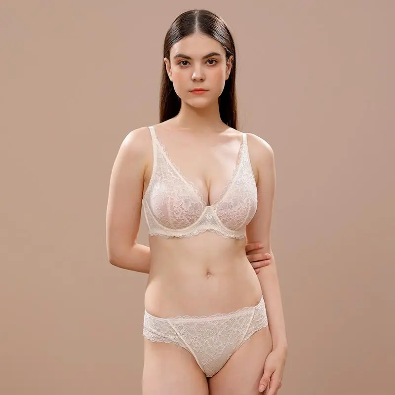 Sexy Sheer Lace Contour Plunge Bra® Support Everyday