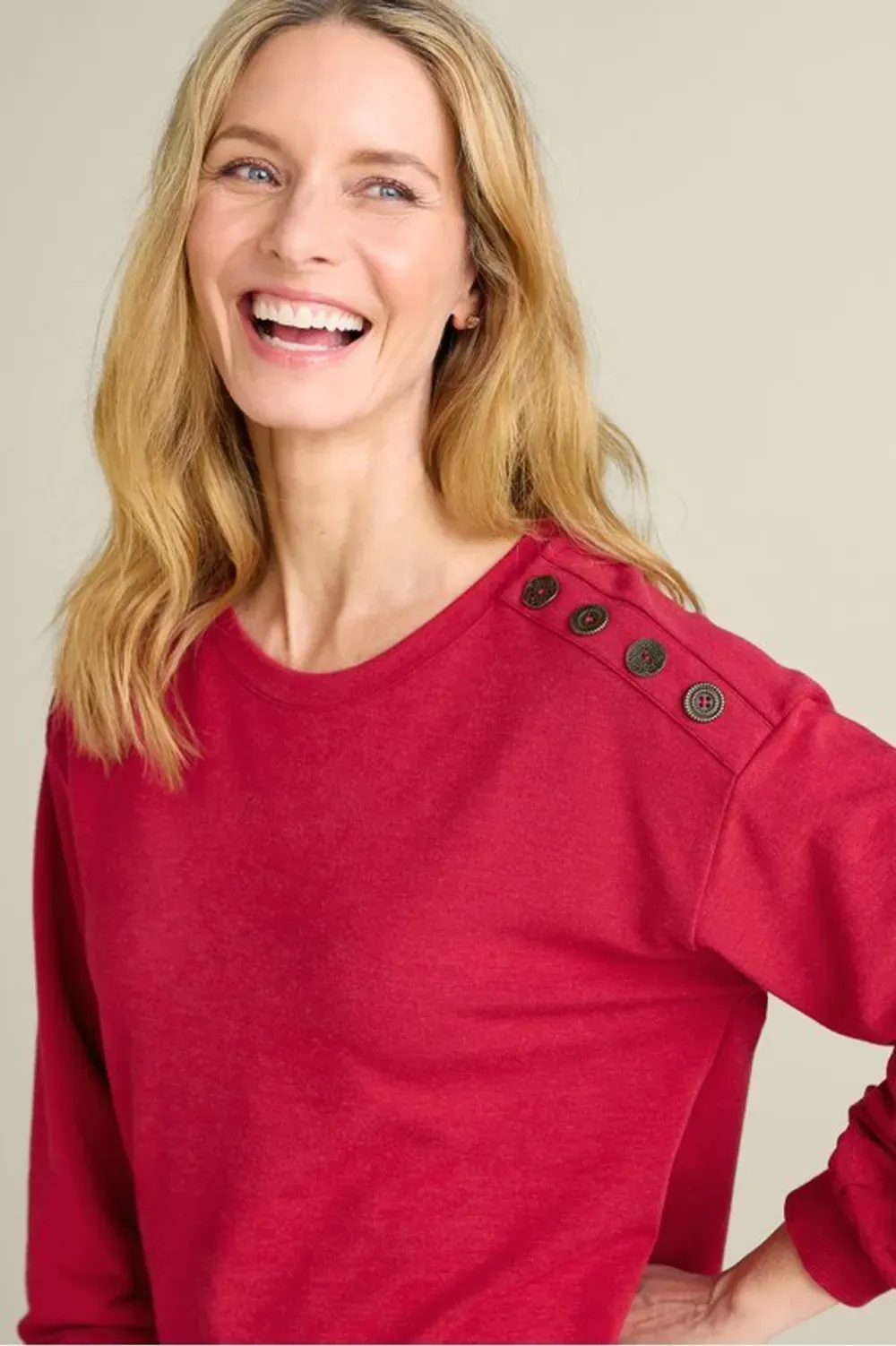 Siesta Soft Button Shoulder Tunic