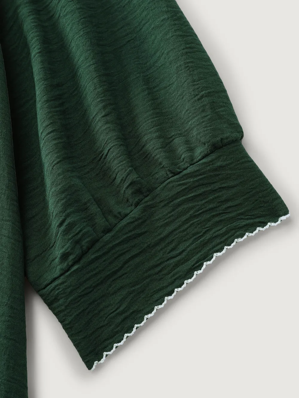 Ruffled Neck Tiered Button Knee-Length Dress