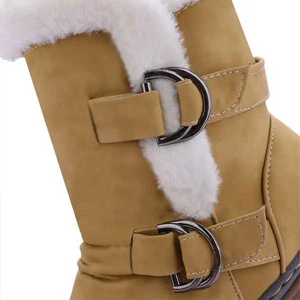 Women's Casual Buckle Ankle Snow Boots 75289564S