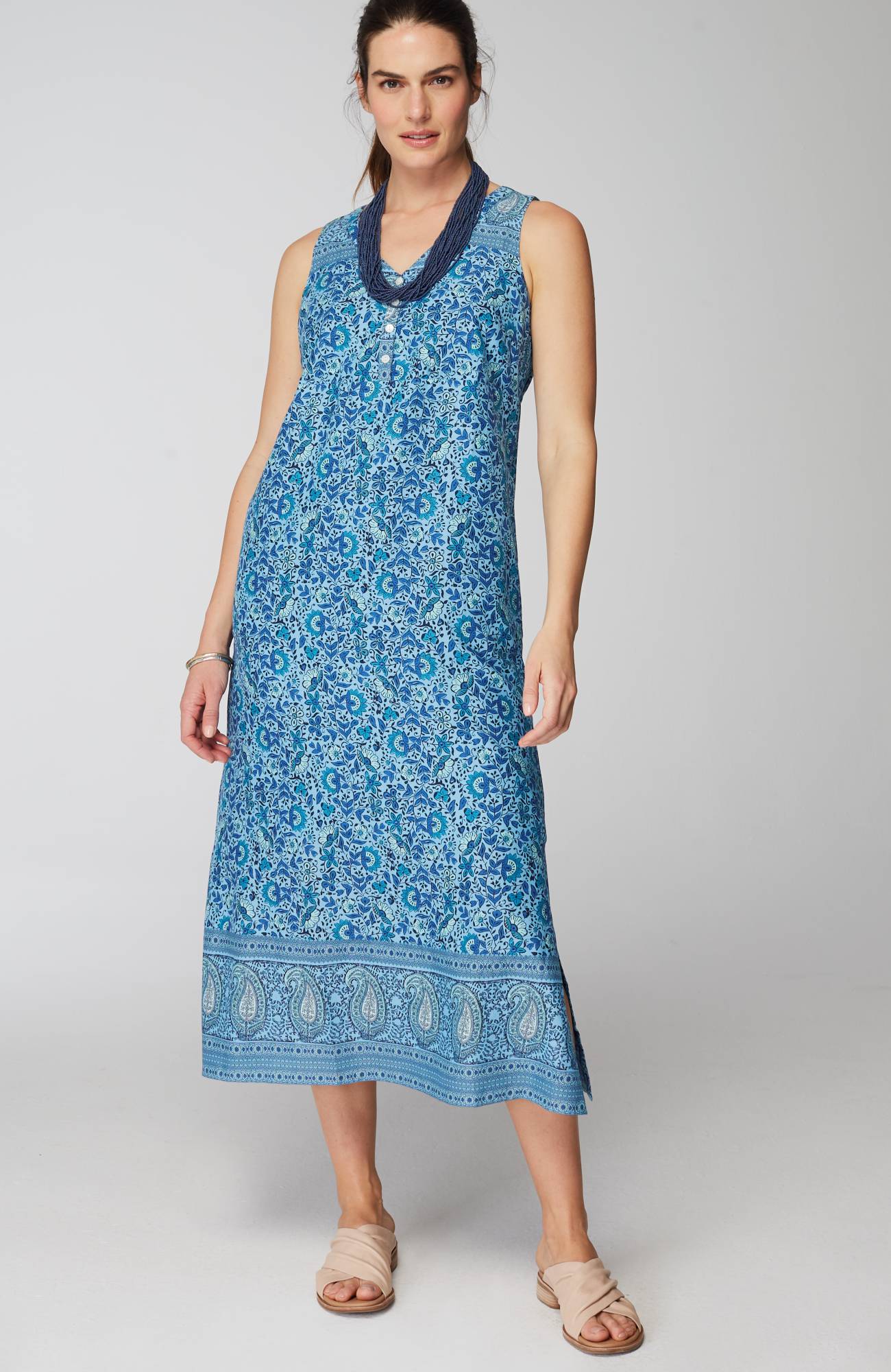 Pure Jill Waist-Seamed Maxi Dress