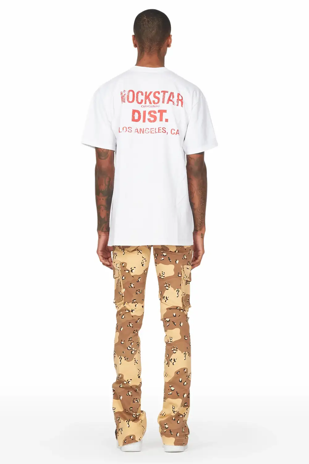 Waage Desert Camo Cargo Stacked Flare Jean