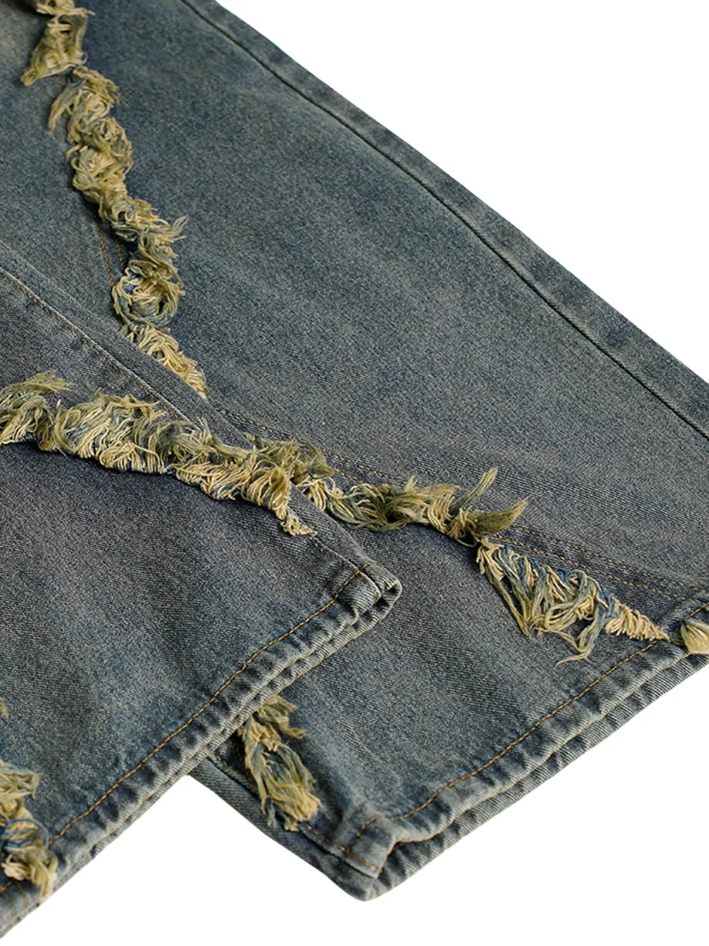 High Street Hip Hop Washed Distressed Jeans - 2069