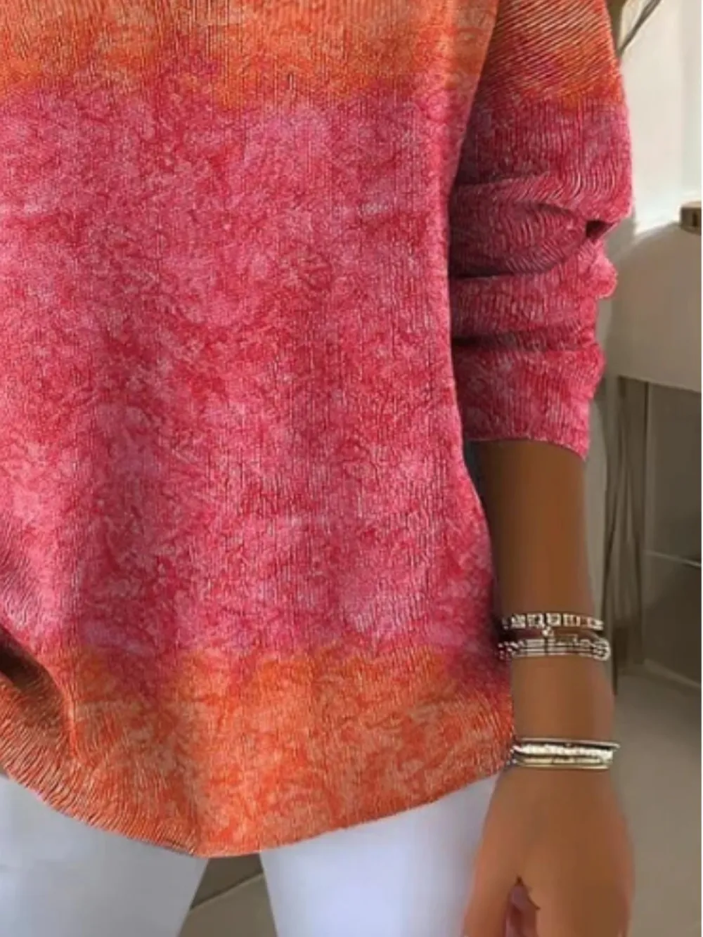 V Neck Cotton Casual Sweater