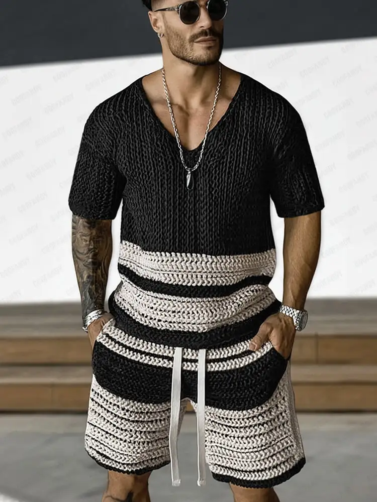 Trendy Breathable Knit Casual Set