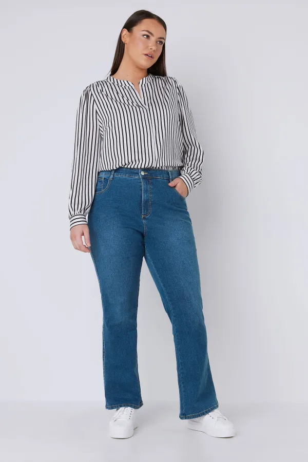 EVANS Curve Fit Black Bootcut Jeans