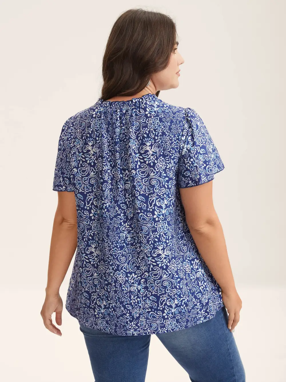 In Full Bloom Mock Neck Shirt