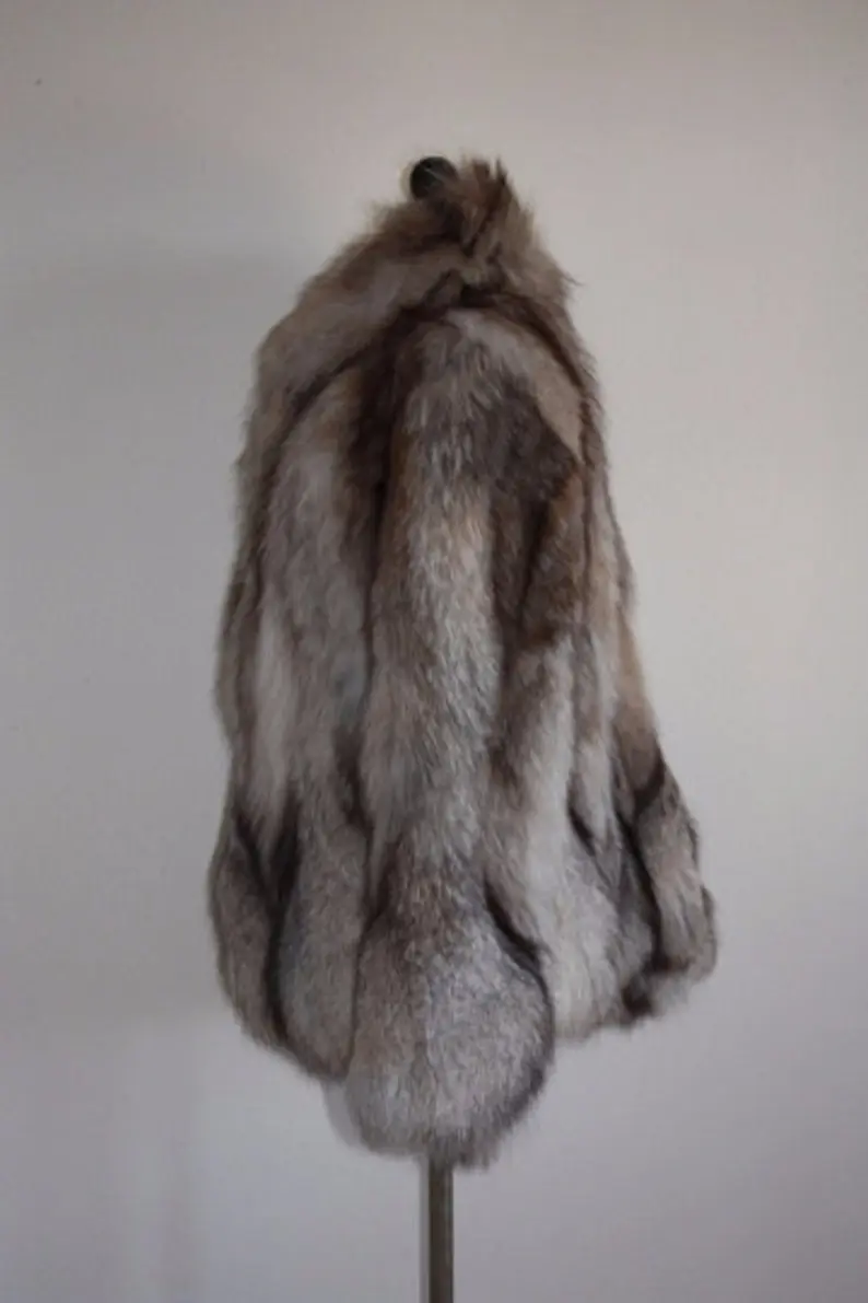 Crystal Fur Waist Length Jacket