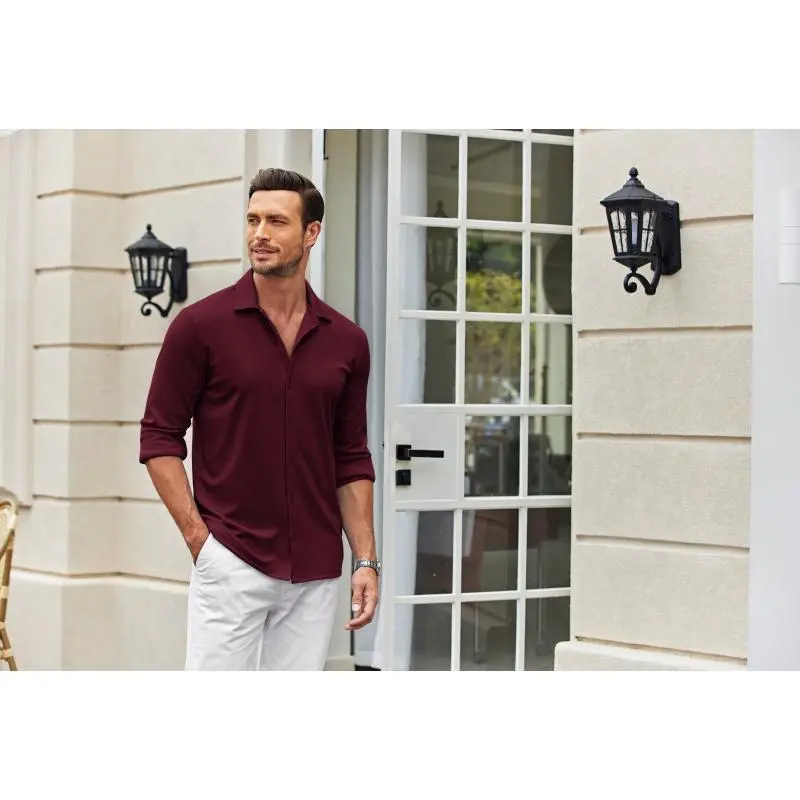 Fall Outfits Men's Shirt Wrinkle Free Dress Shirt